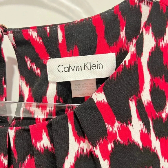 Calvin Klein Black and Fuchsia Sleeveless Blouse - Picture 3 of 14